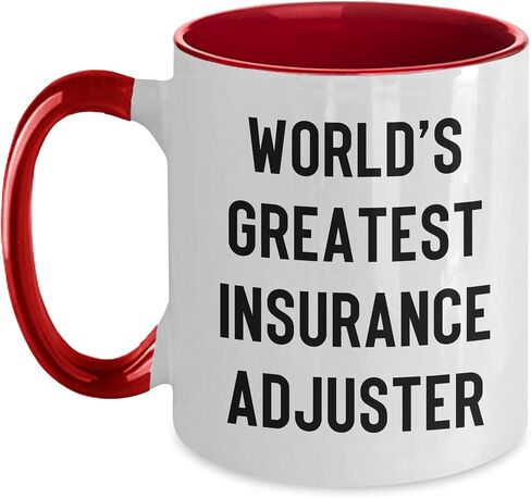 Funny World's Greatest Insurance Adjuster Two Tone Coffee Mug - Birthday Unique Gifts from Men to Insurance Adjuster, Women to Insurance Adjuster and Vice Versa in Saudi Arabia