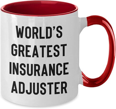 Funny World's Greatest Insurance Adjuster Two Tone Coffee Mug - Birthday Unique Gifts from Men to Insurance Adjuster, Women to Insurance Adjuster and Vice Versa in Saudi Arabia