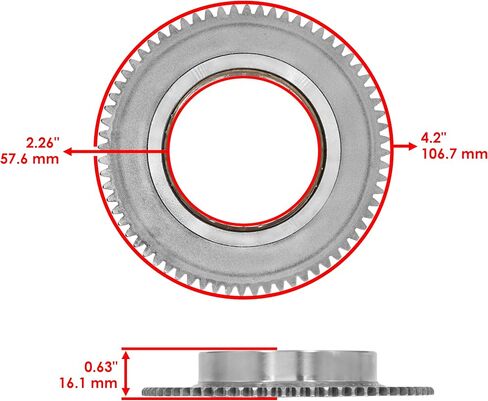 Caltric Starter Motor Clutch Sprag Idler Gear Kit Compatible with Yamaha Raptor 90 Yfm90R 2009-2013 in Saudi Arabia