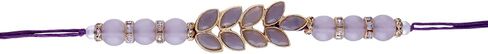 I Jewels Indian Festival Rakshabandhan Leaf Design Pearl Combo Rakhi For Brother/Bro/Bhai/Men (R067-2) (Set of 2) in Saudi Arabia