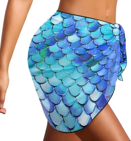 تغطية Sarong للنساء تغطية ملابس السباحة الشفافة تغطية الشيفون المثيرة التنورة قصيرة شاطئ بيكيني تغطية ملابس السباحة in Kuwait