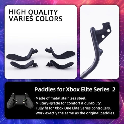 أعواد إبهام معدنية 13 في 1 لجهاز Xbox One Elite Series 2، يتضمن استبدال ملحقات الألعاب 6 عصا تحكم معدنية قابلة للتبديل/4 مجاذيف/2 وسادات D/1 أداة تعديل (فضية) in Saudi Arabia