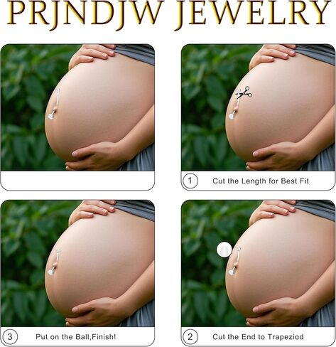 PRJNDJW BELLY BUNTINGE RING 14 مم حلقات بطن طويلة الفولاذ الجراحي للنساء للنساء حلقات بطن حلقات زر بطن طويلة طويلة CZ 14G حلقة السرة الخارجي/الداخلي حلقات زر البطن in Saudi Arabia