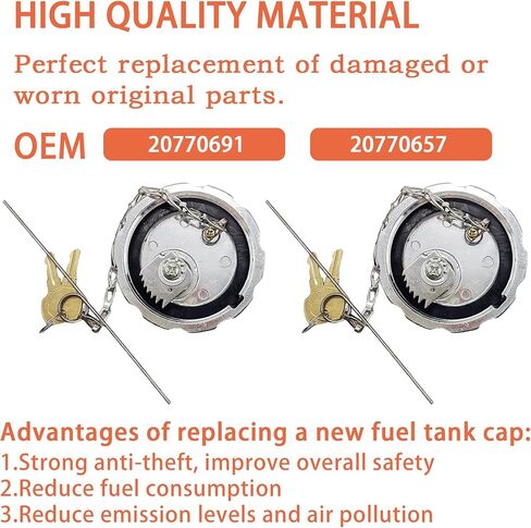 2pcs 20770691 3 ″ قفل قبعة الوقود ، غطاء خزان الوقود الشاحنات متوافق مع طرازات Volvo VN & VNL الشاحنات الثقيلة ، يحل محل # S-23949 20511590 Vol20770691 غطاء خزان الوقود (2PC) in Saudi Arabia