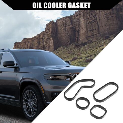 No.11428643747 Oil Cooler Gasket for Mini Cooper 2007-2013 / Inner Engine Oil Filter Adapter Gasket/Durable Rubber / 1Set Black in Saudi Arabia