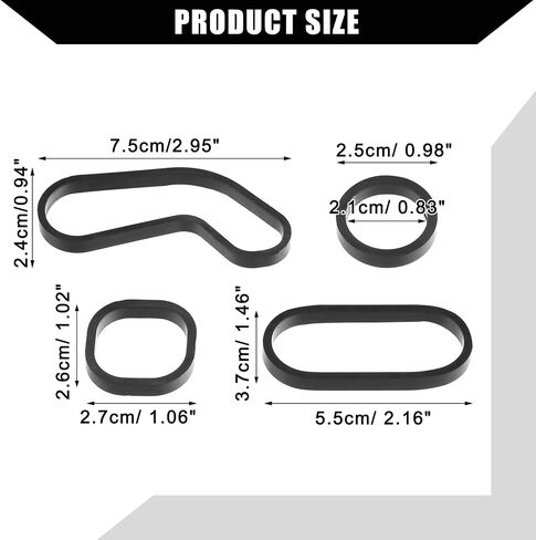 No.11428643747 Oil Cooler Gasket for Mini Cooper 2007-2013 / Inner Engine Oil Filter Adapter Gasket/Durable Rubber / 1Set Black in Saudi Arabia