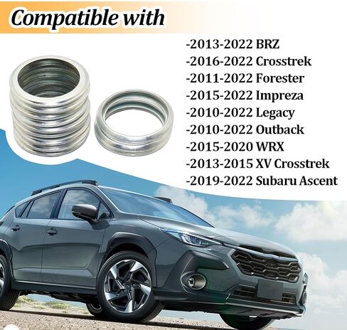 100pcs استنزاف النفط المكونات سحق غسالة متوافقة مع Subaru 2010-2024 استبدال لـ 803916010 in Saudi Arabia