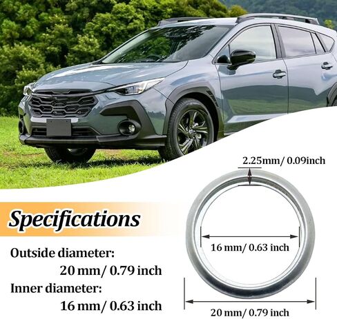 100pcs استنزاف النفط المكونات سحق غسالة متوافقة مع Subaru 2010-2024 استبدال لـ 803916010 in Saudi Arabia