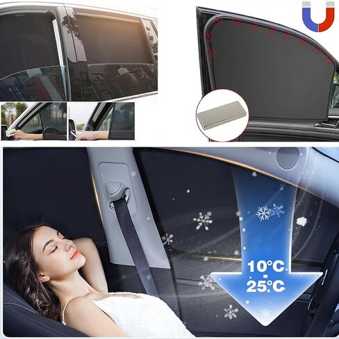 ظلال نافذة السيارة لـ Hyundai Palisade 2021-2024 Window Window Sun Sun Sundes Sideprivacy ، Magnetic ، Block Darcle من أشعة الشمس الساطعة المباشرة ، Seat2pc in Saudi Arabia
