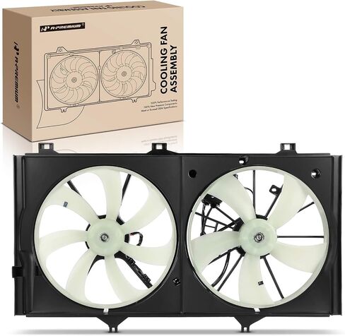 A-Premium Engine Radiator Cooling Fan Assembly Compatible with Select Toyota & Lexus Models - Camry 2007-2011, Avalon 2005-2012, Venza 2009-2016, ES350 2007-2012, 3.5L - # 16711AD020, 16711AD010 in Saudi Arabia