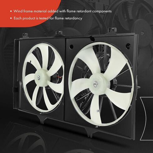 A-Premium Engine Radiator Cooling Fan Assembly Compatible with Select Toyota & Lexus Models - Camry 2007-2011, Avalon 2005-2012, Venza 2009-2016, ES350 2007-2012, 3.5L - # 16711AD020, 16711AD010 in Saudi Arabia