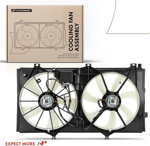 A-Premium Engine Radiator Cooling Fan Assembly Compatible with Select Toyota & Lexus Models - Camry 2007-2011, Avalon 2005-2012, Venza 2009-2016, ES350 2007-2012, 3.5L - # 16711AD020, 16711AD010 in Saudi Arabia