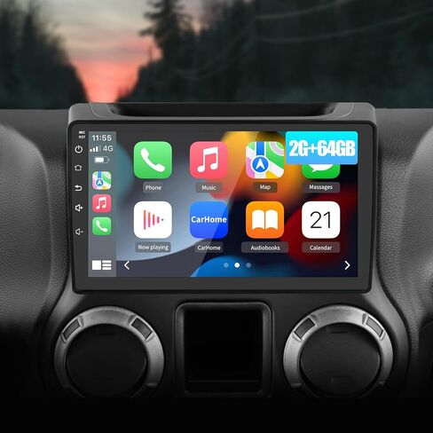Android 12 Car Radio Stereo Compatible for Jeep Wrangler JK Gand Cherokee Dodge Ram 1500 with Wireless CarPlay Android Auto,GPS/FM/WiFi/USB in Saudi Arabia