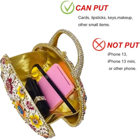 Fancy Vintage Flower Crystal Clutch Sunflower Basket Rhinestone Purse Women Evening Bag Party Cocktail Bag in Saudi Arabia