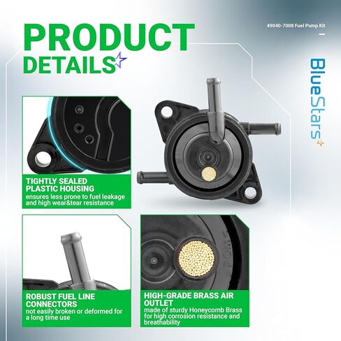 Bluestars 49040-7008 49040-0770 MIU12470 مضخة الوقود-متوافقة مع محركات Kawasaki FS FR FX FS481V FS541V FS600V FS651V FS691V FS730V FR541V FR6 in Saudi Arabia