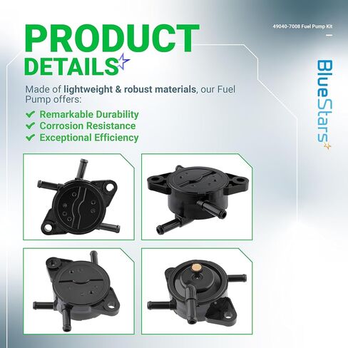 Bluestars 49040-7008 49040-0770 MIU12470 مضخة الوقود-متوافقة مع محركات Kawasaki FS FR FX FS481V FS541V FS600V FS651V FS691V FS730V FR541V FR6 in Saudi Arabia
