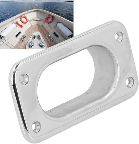 Aramox Boat Hawse Fairlead, 152x82mm Hawse Pipe Stainles Steeel Hawse Fairlead Boats Yachts Parts for Synthetic Winch Rope in Saudi Arabia