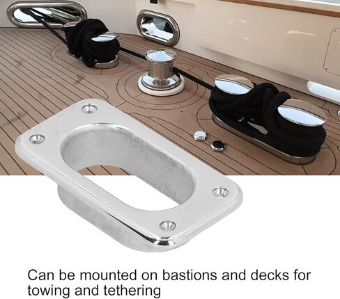 Aramox Boat Hawse Fairlead, 152x82mm Hawse Pipe Stainles Steeel Hawse Fairlead Boats Yachts Parts for Synthetic Winch Rope in Saudi Arabia
