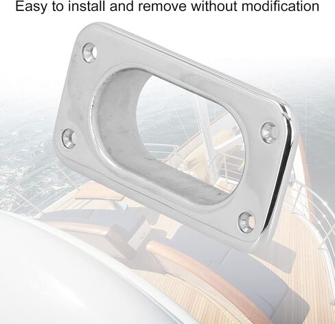 Aramox Boat Hawse Fairlead, 152x82mm Hawse Pipe Stainles Steeel Hawse Fairlead Boats Yachts Parts for Synthetic Winch Rope in Saudi Arabia