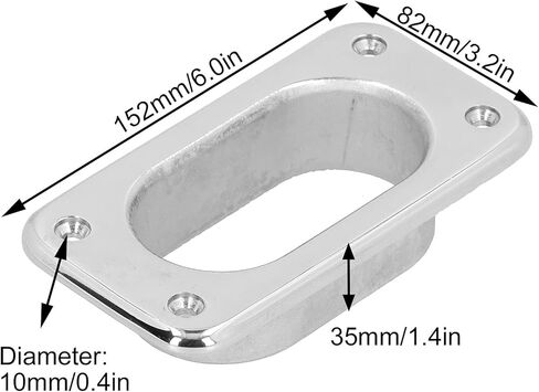 Aramox Boat Hawse Fairlead, 152x82mm Hawse Pipe Stainles Steeel Hawse Fairlead Boats Yachts Parts for Synthetic Winch Rope in Saudi Arabia