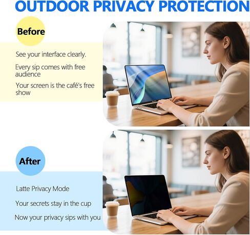 Magnetic Privacy Screen Protector for MacBook Air 13.6" & 2022-2025 (M2/M3/M4) | Removable Anti-Spy Filter & Anti-Glare Shield | Blue Light Blocking [Compatible with A2681/A3133/A3240] in Kuwait