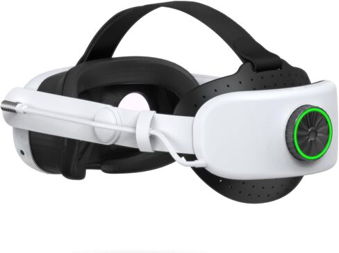 حزام BUSQUEDA Elite مع بطارية لـ Oculus Quest 2,8000 مللي أمبير في الساعة يمتد وقت اللعب لمدة 9 ساعات، وشحن سريع لطاقة الواقع الافتراضي، وتوازن العداد وحزام الرأس القابل للتعديل لتعزيز الدعم والراحة في الواقع الافتراضي in Kuwait