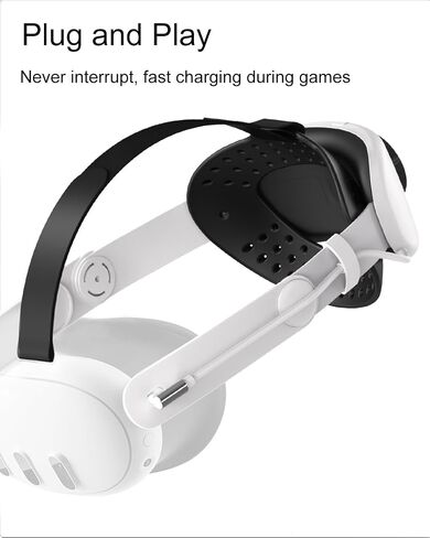 حزام BUSQUEDA Elite مع بطارية لـ Oculus Quest 2,8000 مللي أمبير في الساعة يمتد وقت اللعب لمدة 9 ساعات، وشحن سريع لطاقة الواقع الافتراضي، وتوازن العداد وحزام الرأس القابل للتعديل لتعزيز الدعم والراحة في الواقع الافتراضي in Kuwait