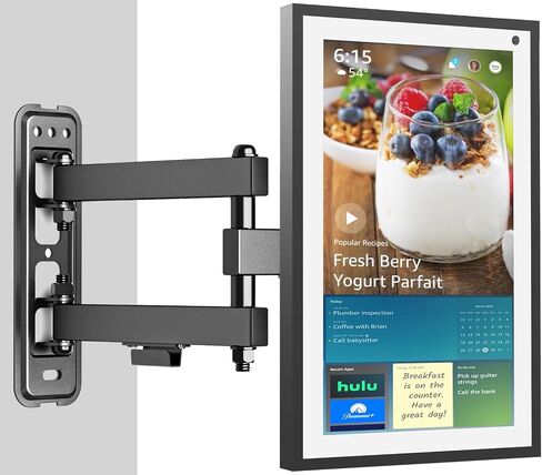 PUTORSEN Echo Show 15 حامل دوار وإمالة، دوران شاشة 360 درجة، عرض Echo Show 15 قابل للتعديل، يحمل ما يصل إلى 5.5 رطل، أسود in Kuwait