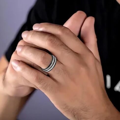 Tungsten Rings for Men Stainless Steels Black Engagement Ring Classic Mens Wedding Ring in Saudi Arabia