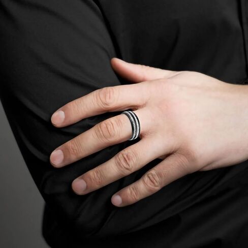 Tungsten Rings for Men Stainless Steels Black Engagement Ring Classic Mens Wedding Ring in Saudi Arabia