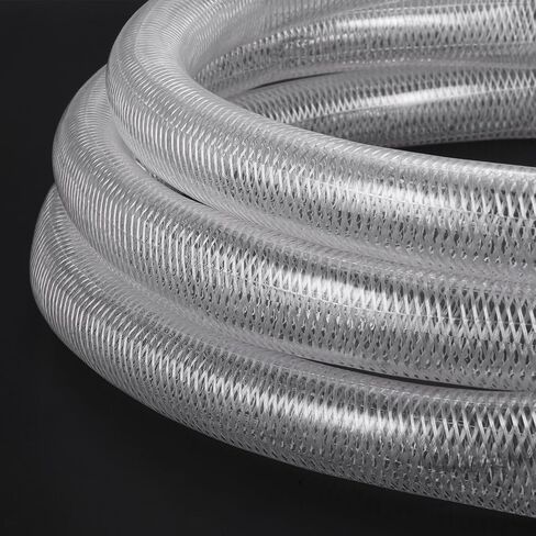 PATIKIL 3/8" ID x 10 Ft Braided PVC Tubing, Clear Flexible High Pressure Reinforced Plastic Vinyl Tube Hose in Saudi Arabia