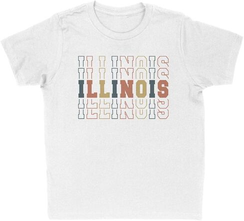 Stacked Illinois Kids T-Shirt Youth in Kuwait