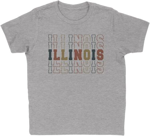 Stacked Illinois Kids T-Shirt Youth in Kuwait