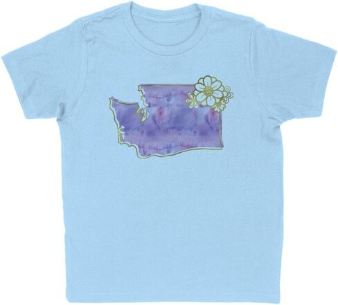 Watercolor Washington Kids T-Shirt Youth in Saudi Arabia