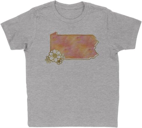 Watercolor Pennsylvania Kids T-Shirt Youth in Saudi Arabia
