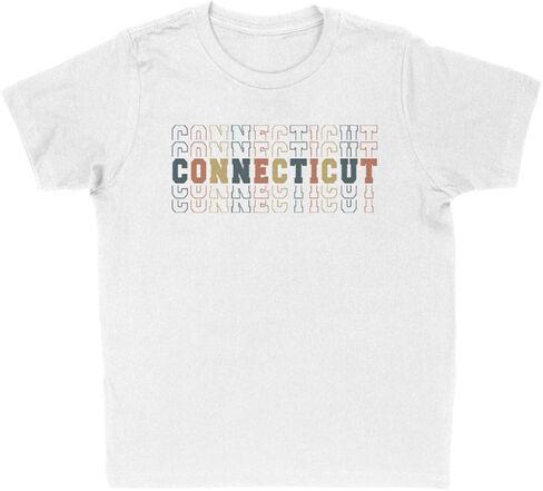 Stacked Connecticut Kids T-Shirt Youth in Saudi Arabia