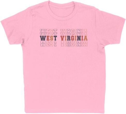 Stacked West Virginia Kids T-Shirt Youth in Saudi Arabia