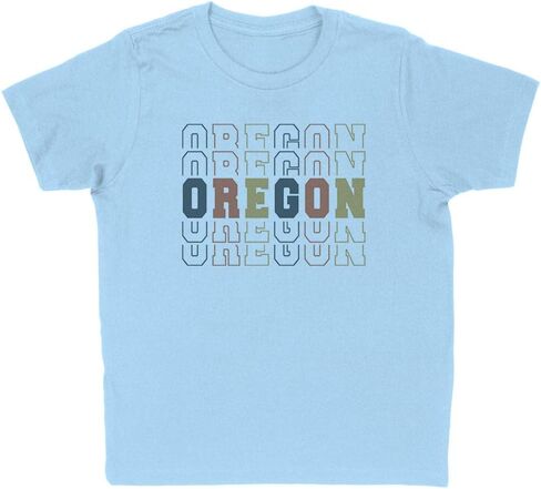 Stacked Oregon Kids T-Shirt Youth in Saudi Arabia