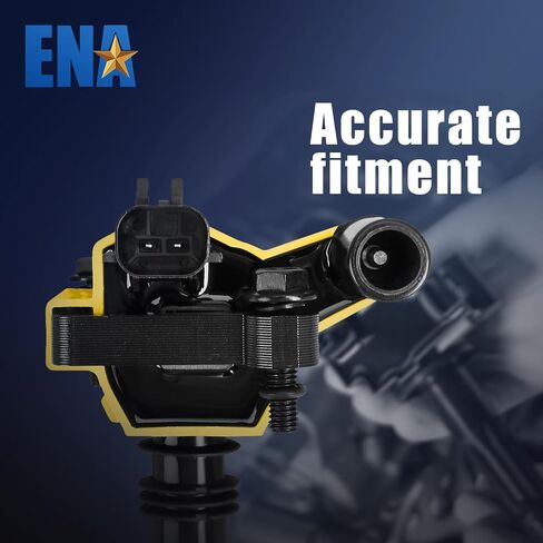 ENA Set of 8 Yellow Ignition Coil Pack with Wire Set and 16 Spark Plug Compatible with Chrysler Dodge Jeep Magnum Grand Cherokee 300 5.7L V8 Replacement for UF378 GN10372 C648 56028394AD C1414 570 in Saudi Arabia