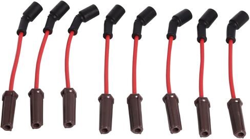 ENA Set of 8 Round Professional Ignition Coil and Red Wire Set Compatible with Chevrolet Silverado 1500 HD 6.0L V8 Replacement for UF262 in Saudi Arabia