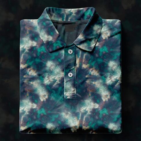 Mens Golf Shirt Moisture Wicking Quick-Dry 3D Printed Performance Polo Summer in Kuwait