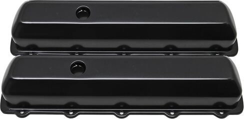 1964-80 Compatible/Replacement for Oldsmobile 330-350-400-425-455 V8 Steel Valve Covers - Black in Saudi Arabia