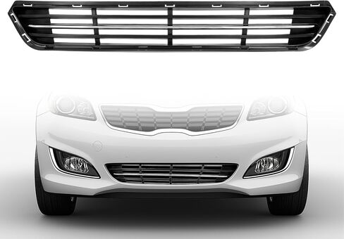 HECASA Upper + Lower Grille + Fog Light W/Accessories Compatible with 2014-2015 Kia Optima Bumper Grill and Fog Light Assembly W/Fog Light Bezel+Fog Light Trim+Front Bumper Lip+Grille Trim in Saudi Arabia