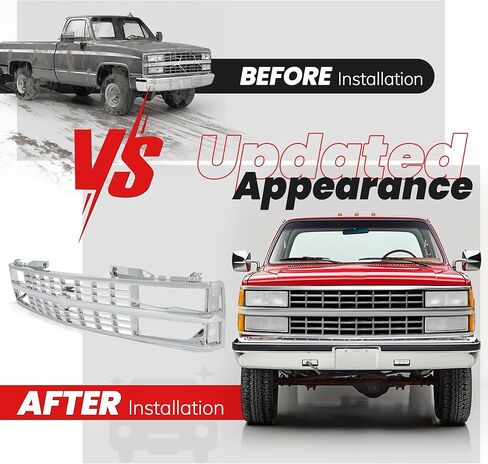 Grille Grille Grille Grille المتوافق مع 1992-1993 شيفروليه بليزر 1988-1993 شيفروليه C/K1500/2500/3500 1992-1993 شيفروليه C/K1500/2500 استبدال الضواحي GM1200238 15981106 Silver ، Silvery ، in Saudi Arabia