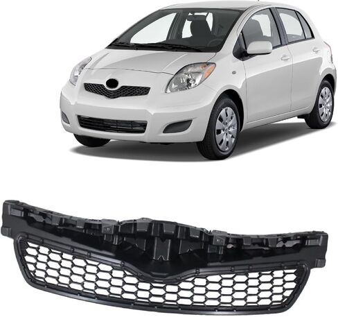 CarPartsDepot Front Grille Grill Assembly Mat Black Plastic Honeycomb Insert Compatible for 2007-2008 Yaris S/Base TO1200294 531110D901 in Saudi Arabia