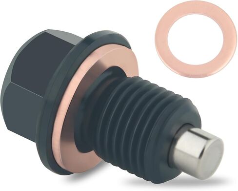 M12x1.25 Magnetic Aluminum Oil pan Drain Plug Copper Gasket for Toyota, Lexus, Nissan, Infiniti in Saudi Arabia