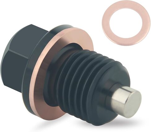 M12x1.25 Magnetic Aluminum Oil pan Drain Plug Copper Gasket for Toyota, Lexus, Nissan, Infiniti in Saudi Arabia