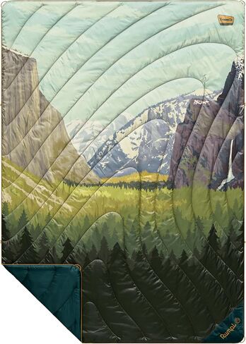 Rumpl Original Puffy Blanket - Warm Puffy Camping Blanket, 100% Recycled Polyester Insulation, Lightweight, Packable, Water-Resistant, Outdoor Puffer Blanket, 52"x75", Yosemite in Kuwait