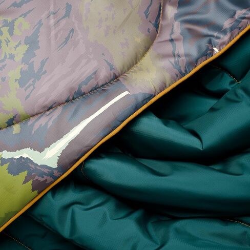Rumpl Original Puffy Blanket - Warm Puffy Camping Blanket, 100% Recycled Polyester Insulation, Lightweight, Packable, Water-Resistant, Outdoor Puffer Blanket, 52"x75", Yosemite in Kuwait