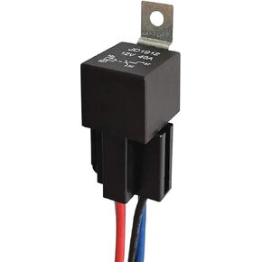 JD1912 12V 40A 4 Pin SPST Car Relay Harness with Color-Coded Wires for Automotive Truck Van Motorcycle Boat (JD1912-plstic5pin24V) in Saudi Arabia